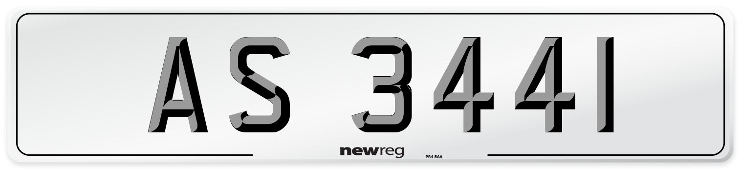 AS 3441 Front Number Plate