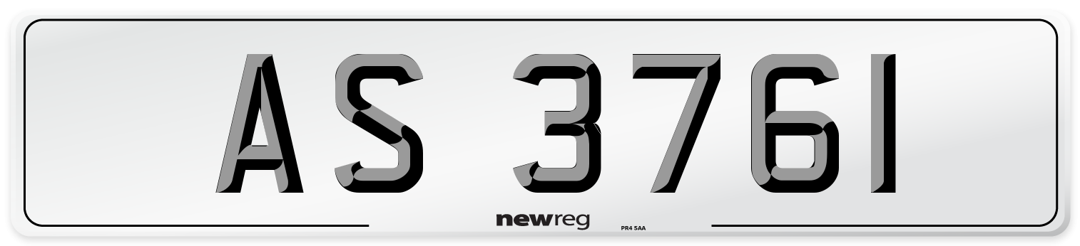 AS 3761 Front Number Plate