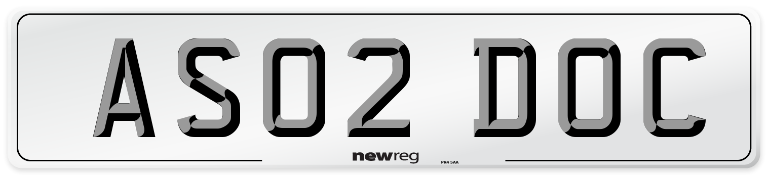 AS02 DOC Front Number Plate