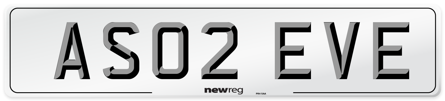 AS02 EVE Front Number Plate