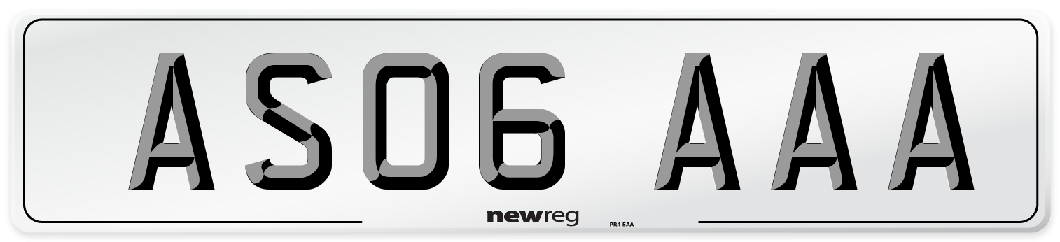 AS06 AAA Front Number Plate