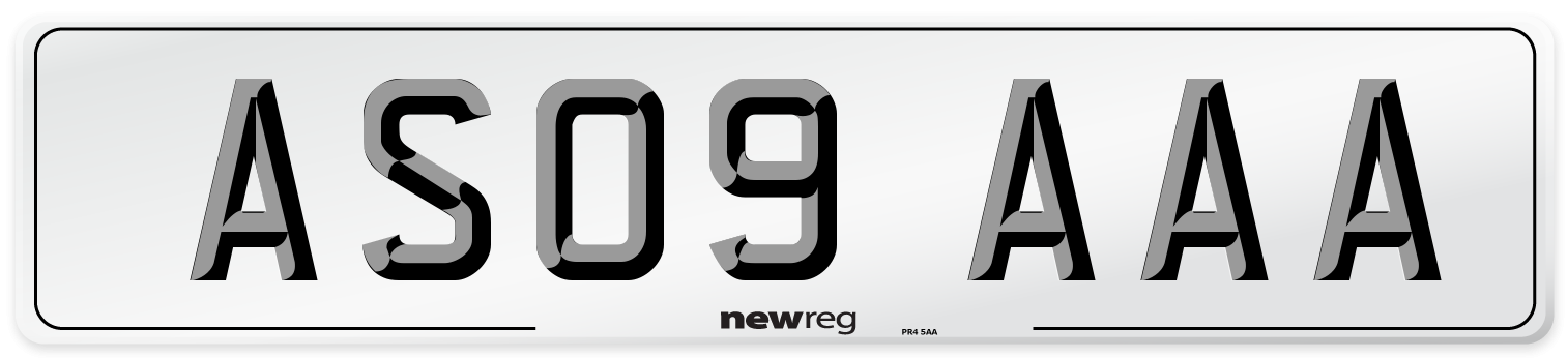 AS09 AAA Front Number Plate