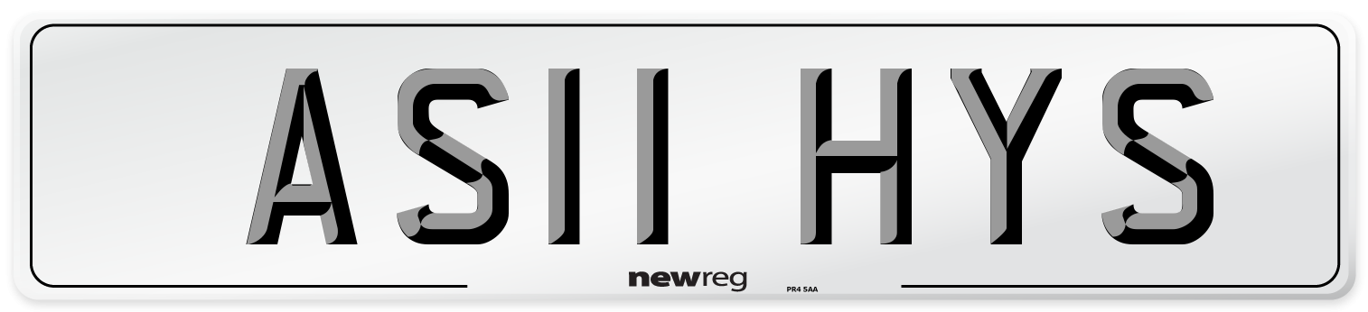AS11 HYS Front Number Plate