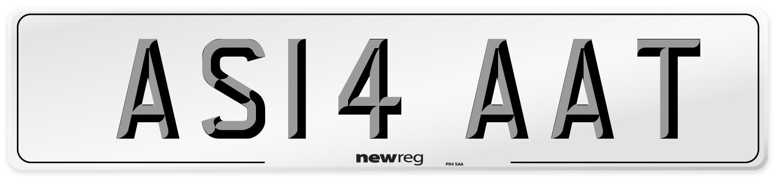 AS14 AAT Front Number Plate