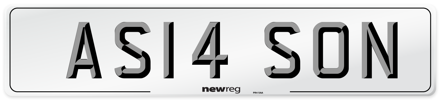 AS14 SON Front Number Plate