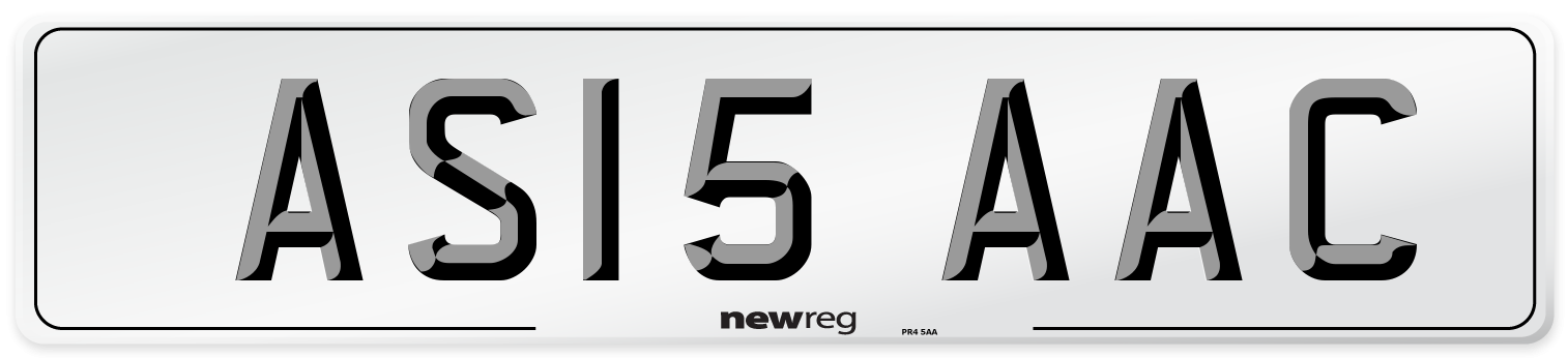AS15 AAC Front Number Plate