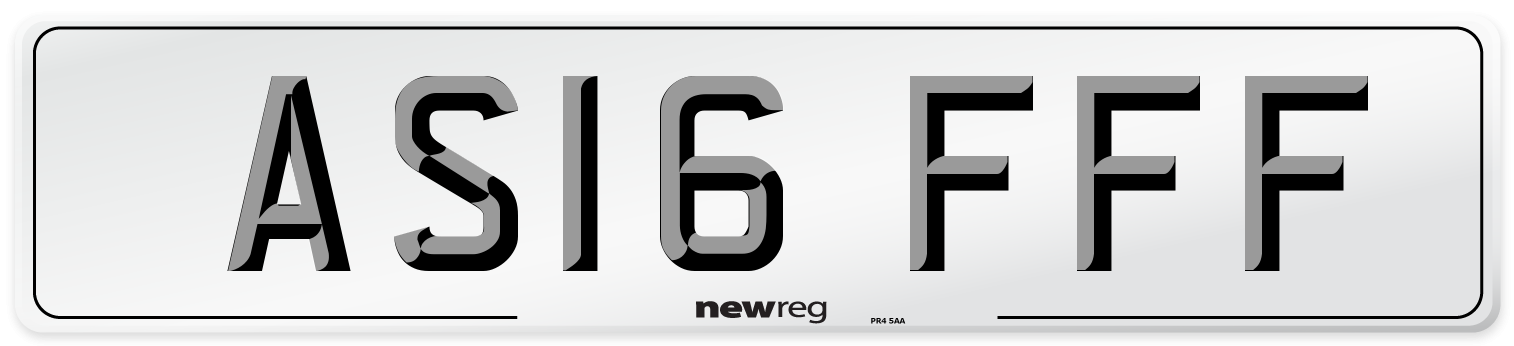 AS16 FFF Front Number Plate