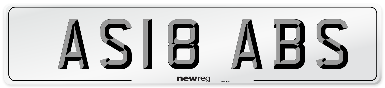AS18 ABS Front Number Plate