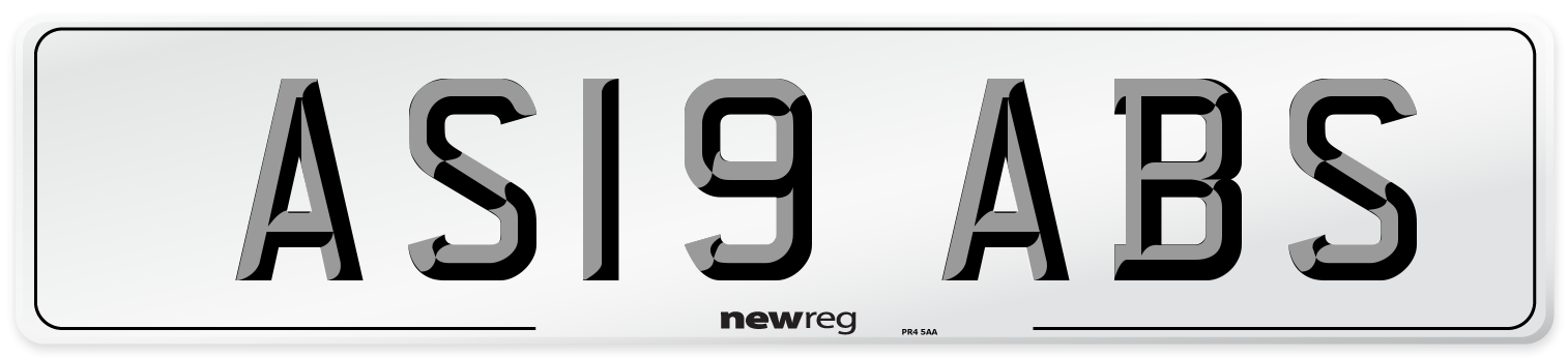 AS19 ABS Front Number Plate