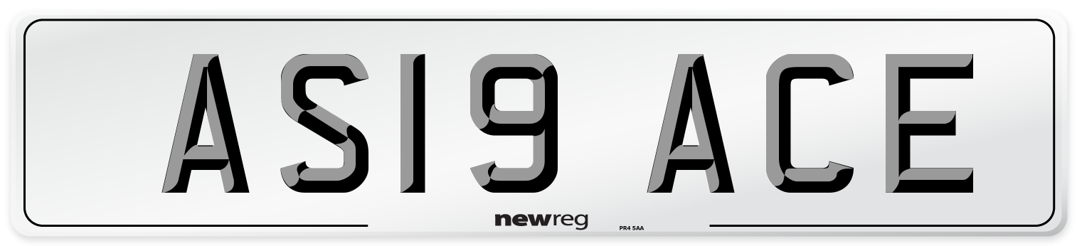 AS19 ACE Front Number Plate