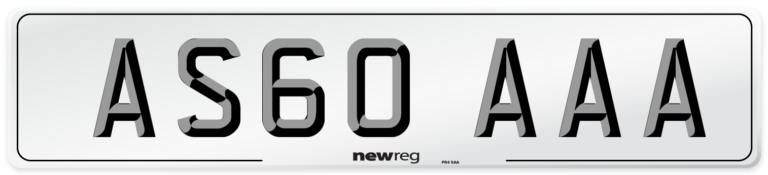 AS60 AAA Front Number Plate