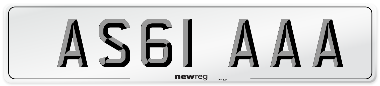 AS61 AAA Front Number Plate