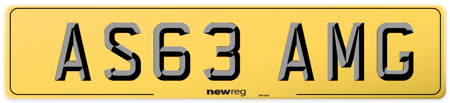 AS63 AMG Rear Number Plate