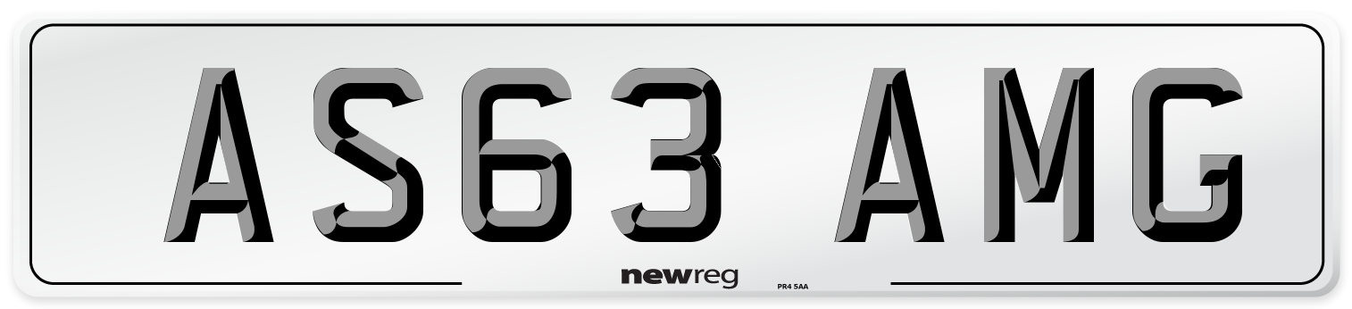 AS63 AMG Front Number Plate