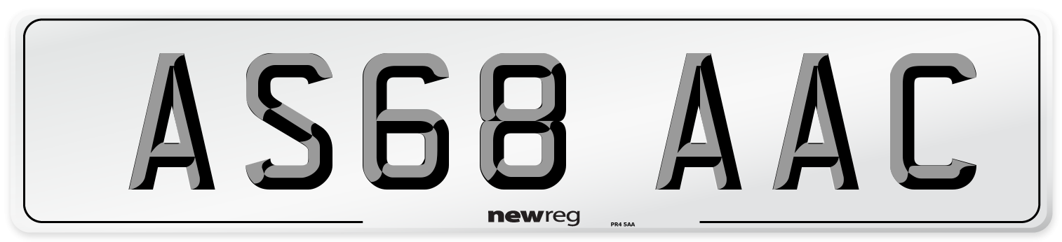 AS68 AAC Front Number Plate