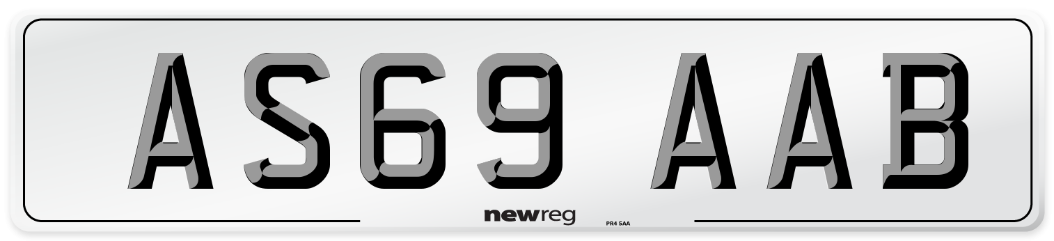 AS69 AAB Front Number Plate