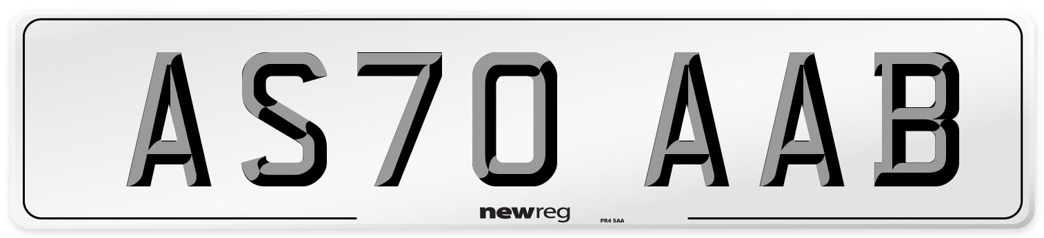 AS70 AAB Front Number Plate