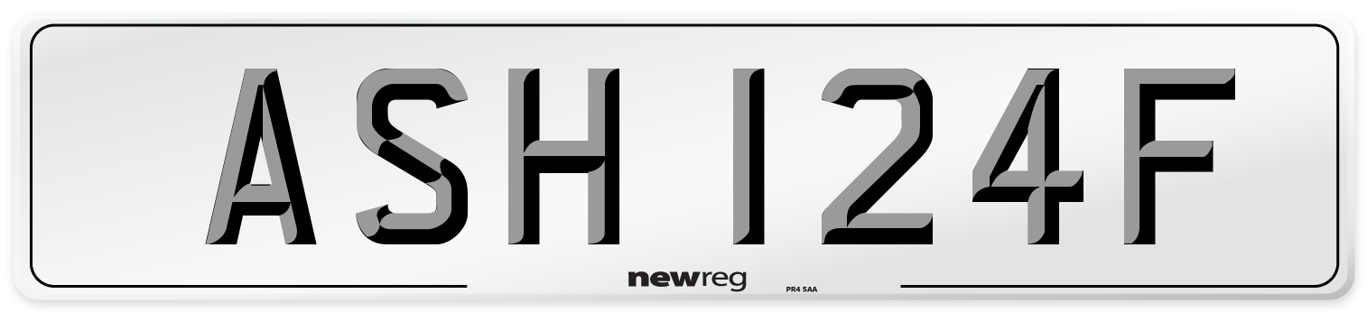 ASH 124F Front Number Plate