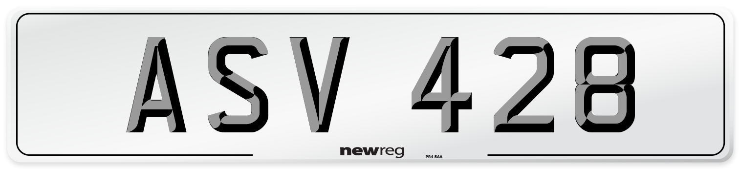 ASV 428 Front Number Plate