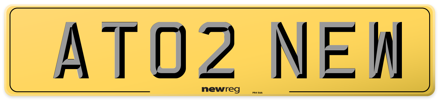 AT02 NEW Rear Number Plate