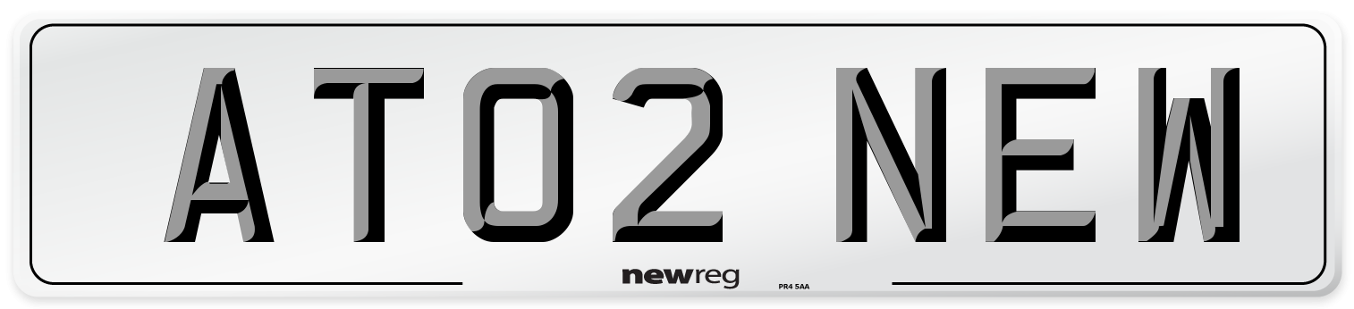 AT02 NEW Front Number Plate