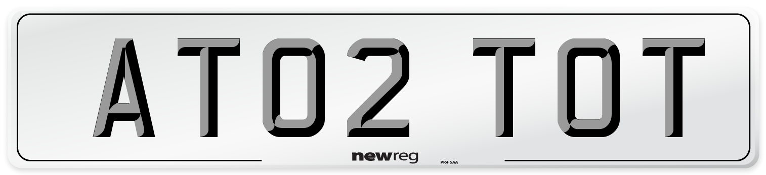 AT02 TOT Front Number Plate