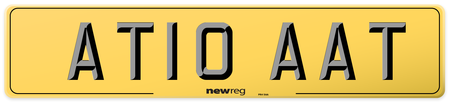 AT10 AAT Rear Number Plate