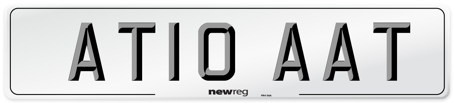 AT10 AAT Front Number Plate