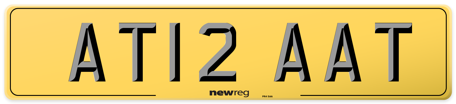 AT12 AAT Rear Number Plate