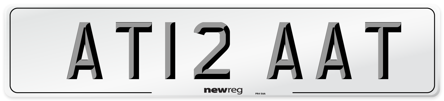 AT12 AAT Front Number Plate