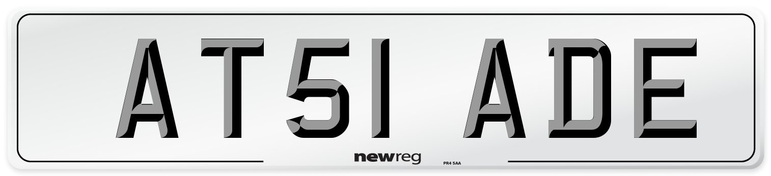 AT51 ADE Front Number Plate