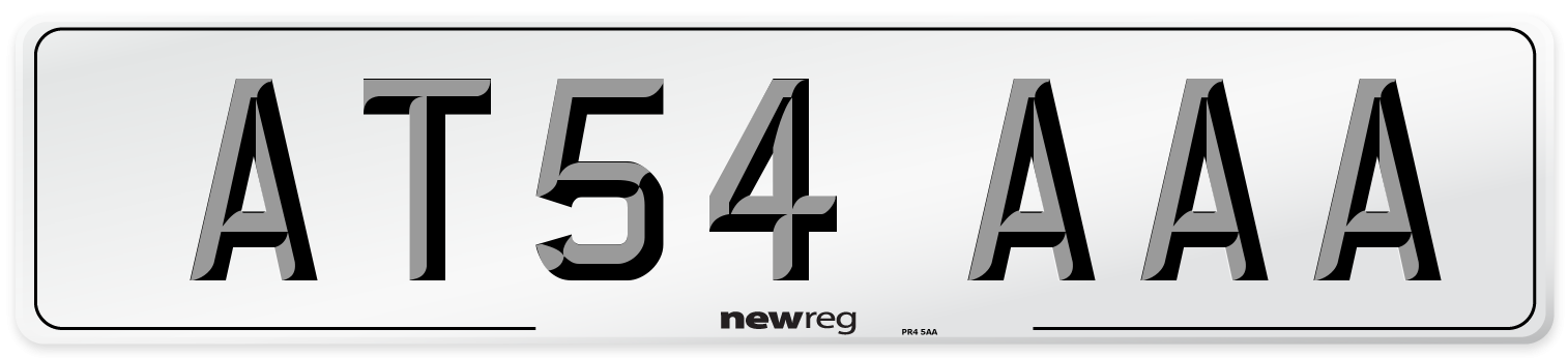 AT54 AAA Front Number Plate