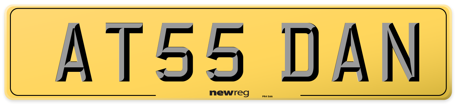 AT55 DAN Rear Number Plate