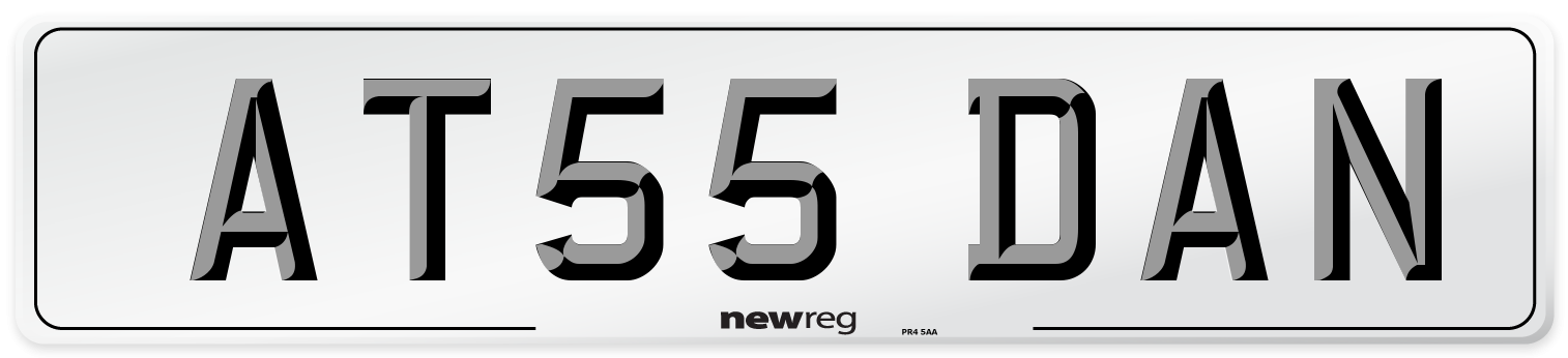 AT55 DAN Front Number Plate