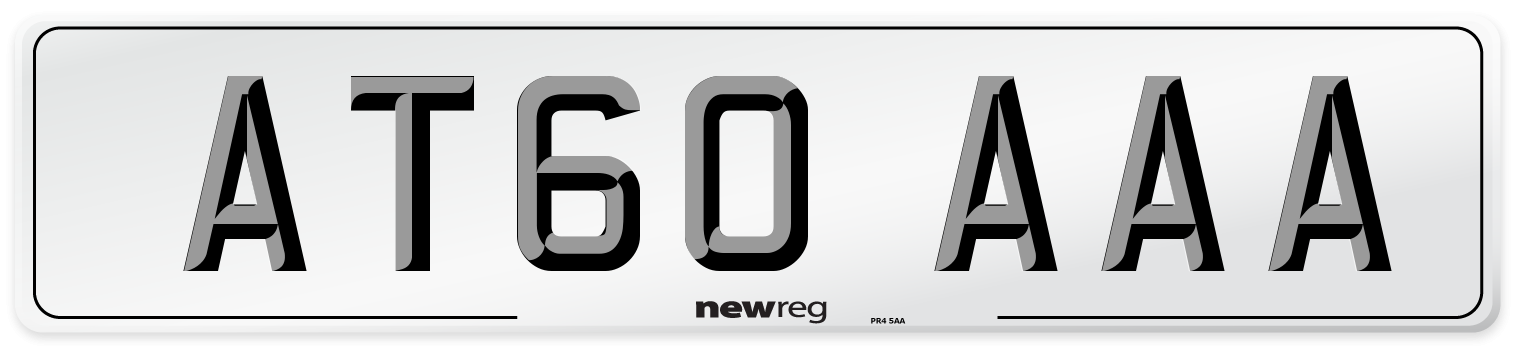 AT60 AAA Front Number Plate