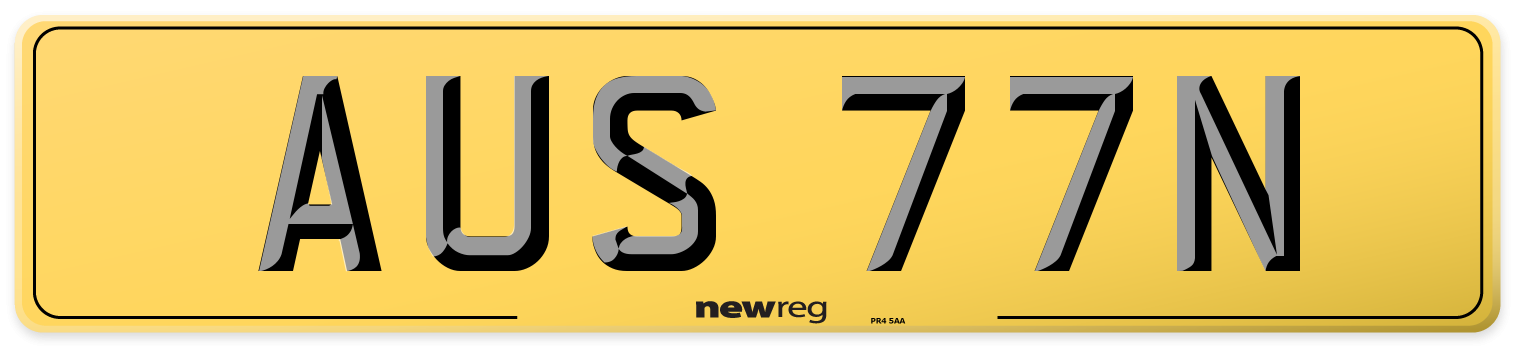 AUS 77N Rear Number Plate