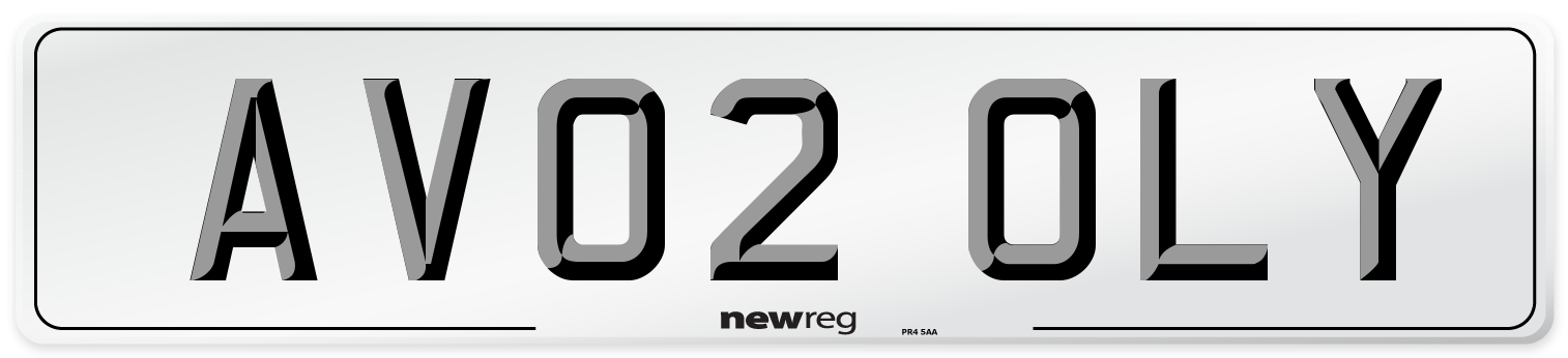 AV02 OLY Front Number Plate