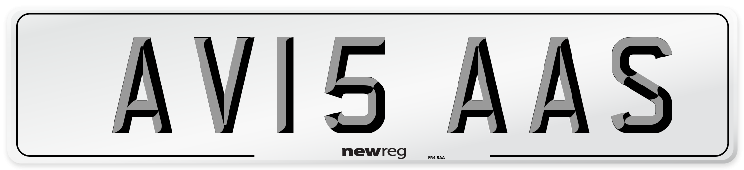 AV15 AAS Front Number Plate