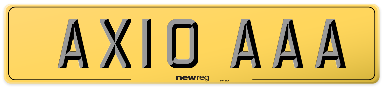 AX10 AAA Rear Number Plate