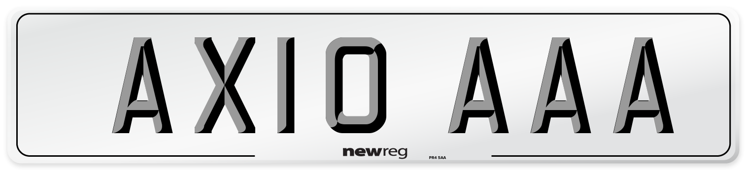 AX10 AAA Front Number Plate