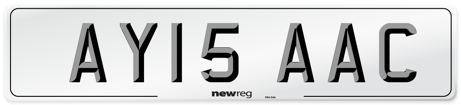 AY15 AAC Front Number Plate