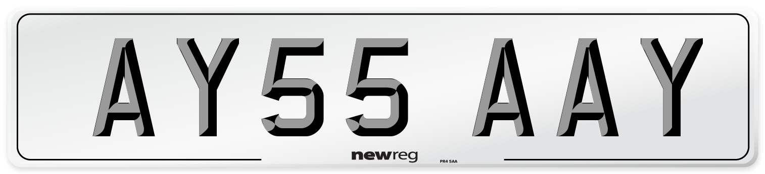 AY55 AAY Front Number Plate