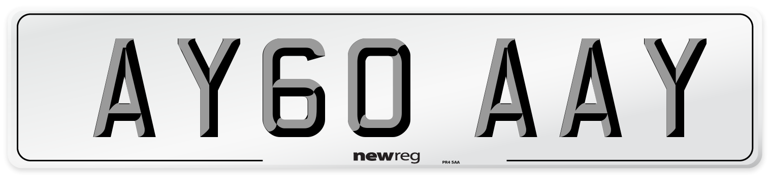 AY60 AAY Front Number Plate