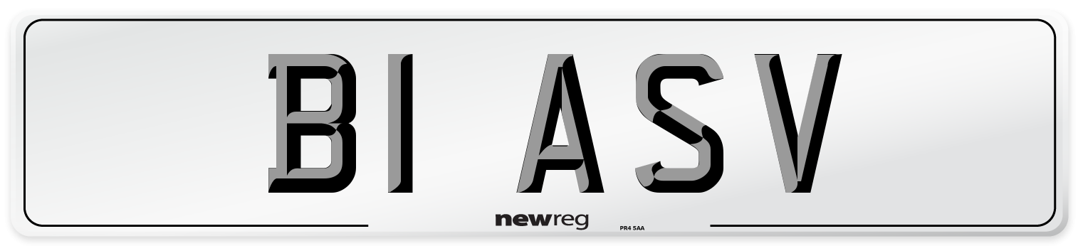 B1 ASV Front Number Plate