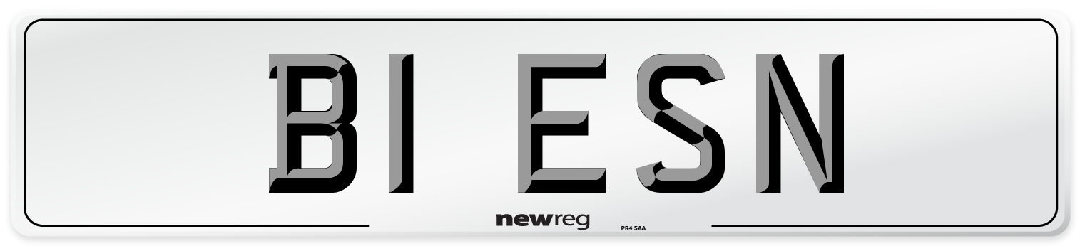 B1 ESN Front Number Plate