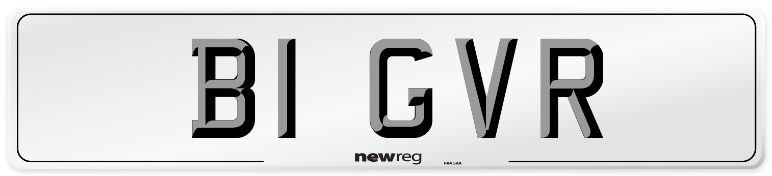 B1 GVR Front Number Plate
