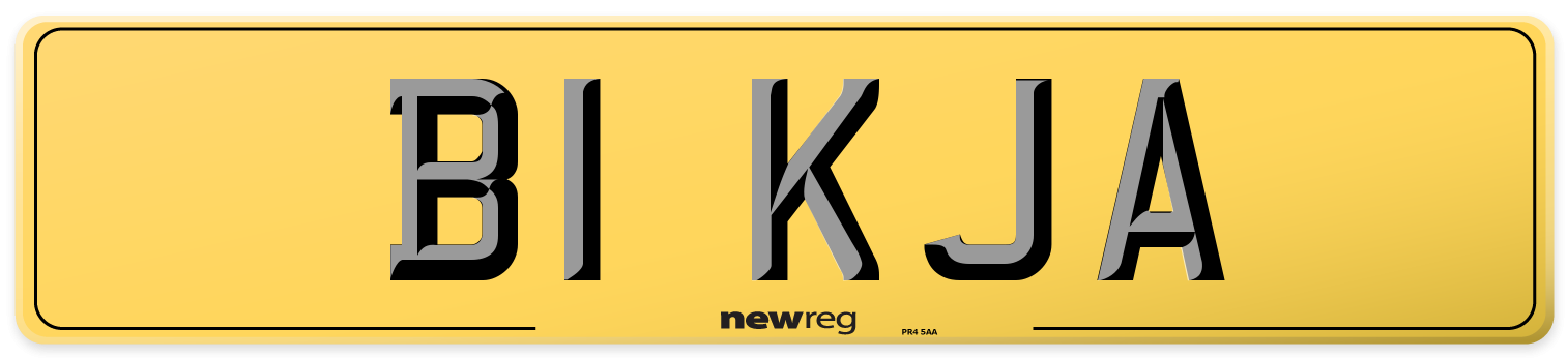 B1 KJA Rear Number Plate