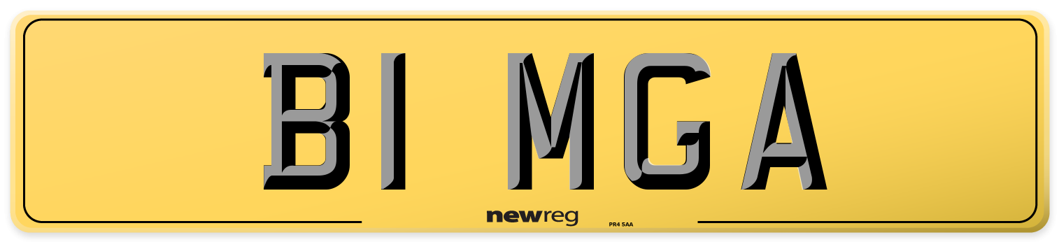 B1 MGA Rear Number Plate