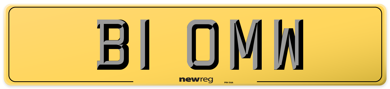 B1 OMW Rear Number Plate