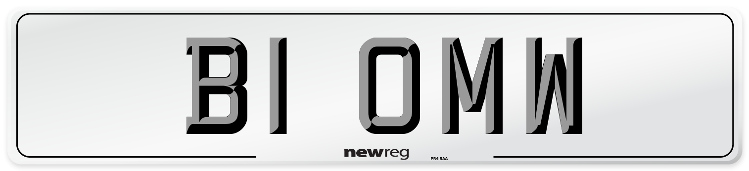 B1 OMW Front Number Plate